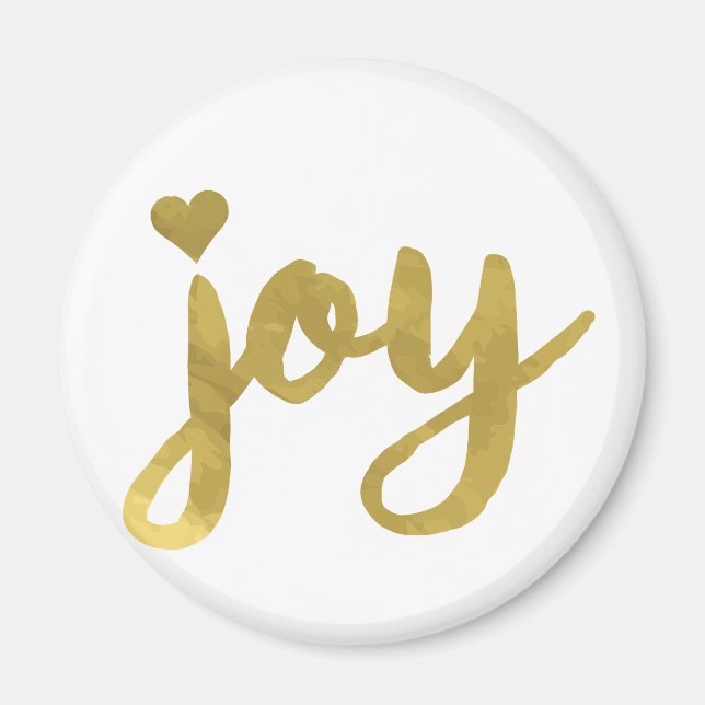 Joyful Joyful I've Got Joy Full of Joy Gold Art Magnet (Front)