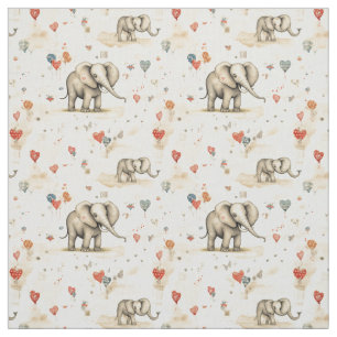 Joyful Jumbo: Whimsy Elephant Fabric