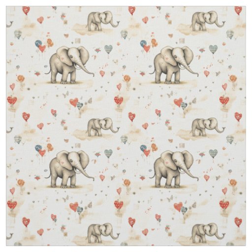 Joyful Jumbo: Whimsy Elephant Fabric