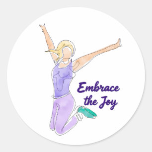 Joyful Jump Classic Round Sticker