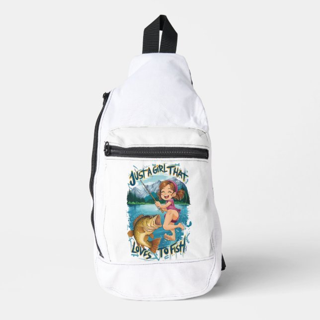 Joyful Leap With Finned Friend Sling Bag (Front)