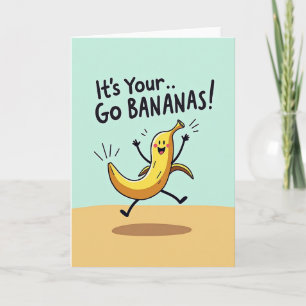 Joyful Leaping Fruit Birthday Card