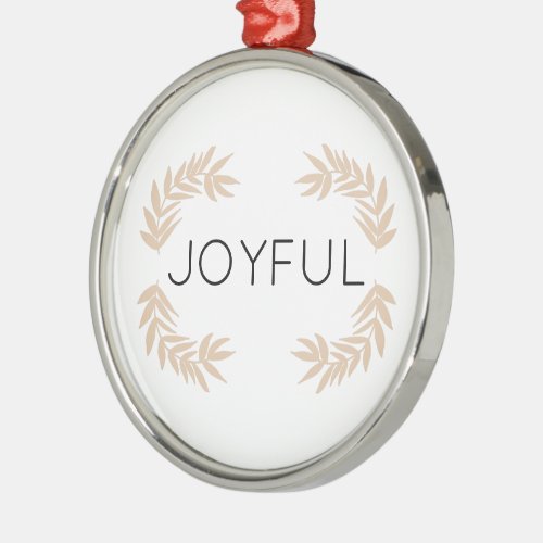 Joyful Leaves Metal Ornament
