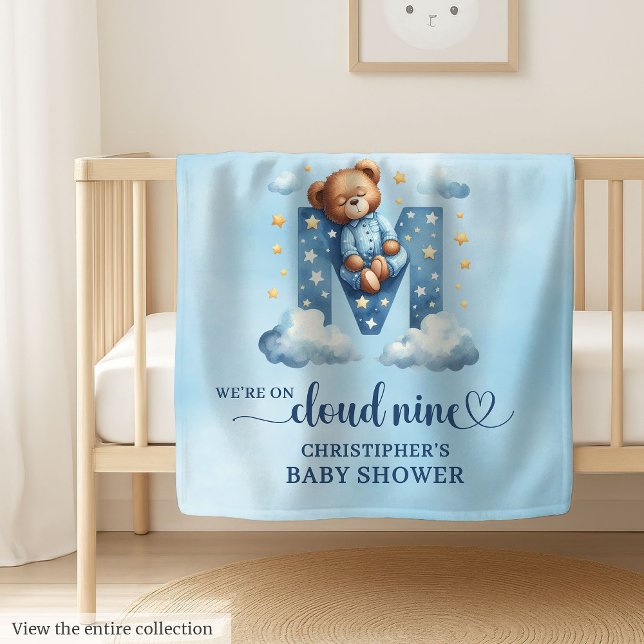 Joyful Letter M Cloud Nine Teddy Bear Baby Blanket (Joyful Letter M Cloud Nine Teddy Bear Baby Blanket)