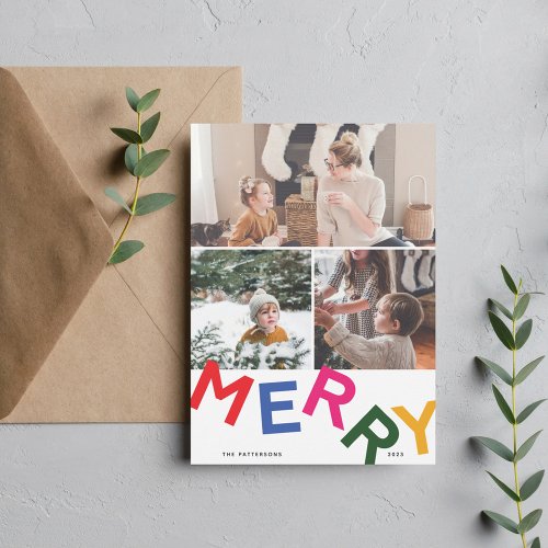 Joyful Lettering Holiday Photo Card