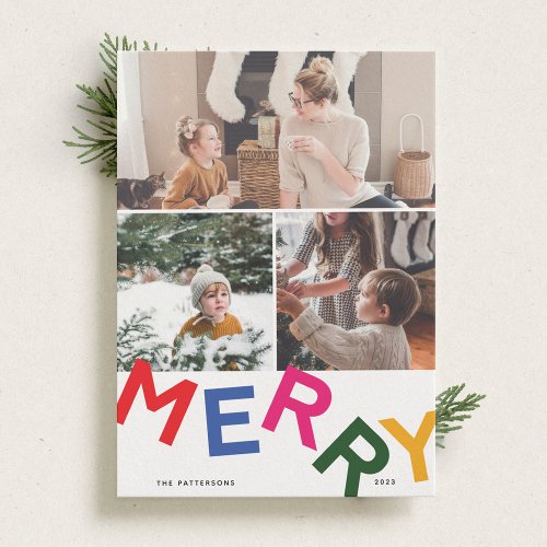 Joyful Lettering Holiday Photo Card