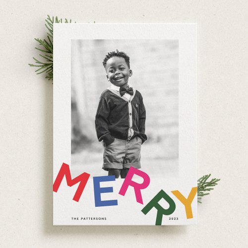 Joyful Lettering Holiday Photo Card