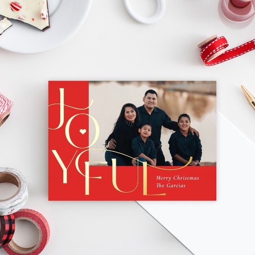 Joyful Life Foil Holiday Card Christmas Card