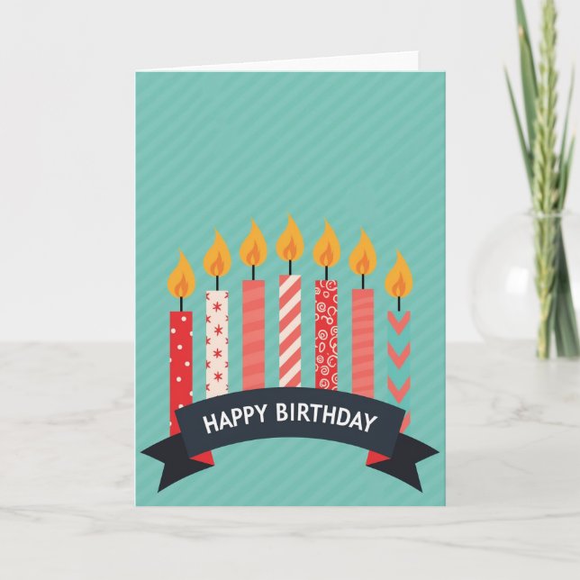 Joyful Lights Birthday Card (Front)