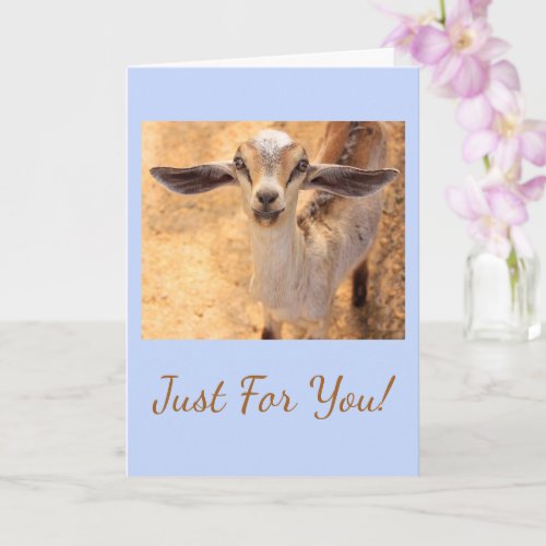 Joyful Little Goat Birthday Card