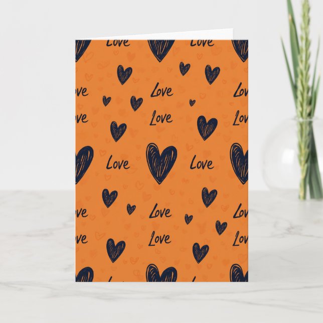 Joyful Love Scratched Heart Card (Front)