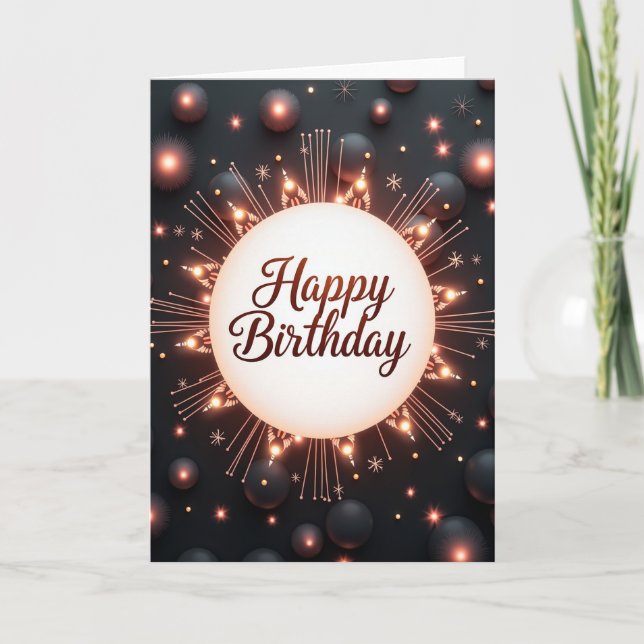 Joyful Luminous Birthday Card (Front)