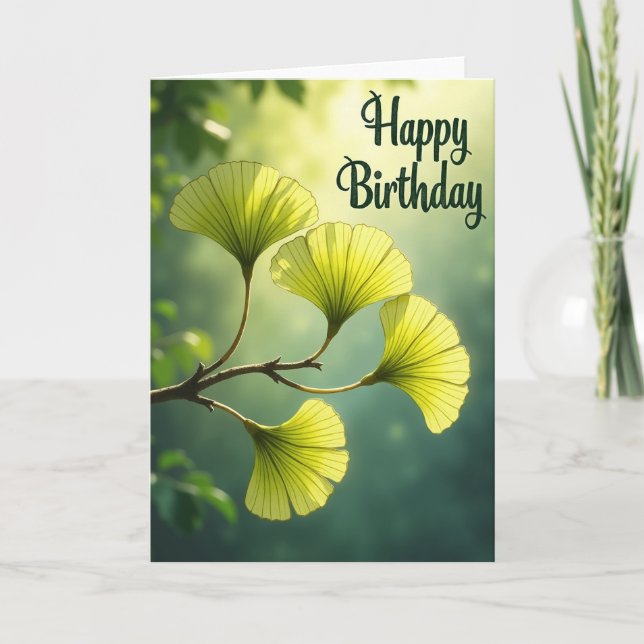 Joyful Luminous Leaves Card (Front)