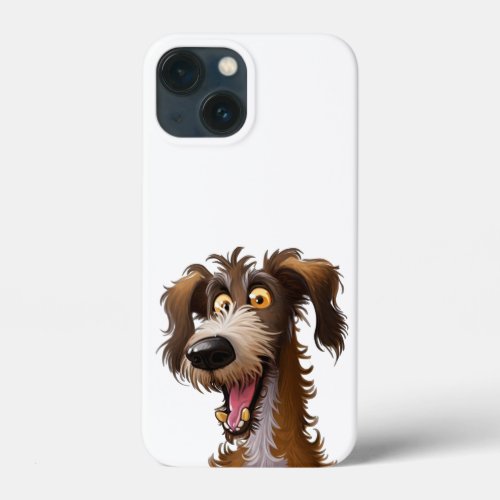 Joyful Lurcher _ Funny Cartoon Greyhound iPhone 13 Mini Case