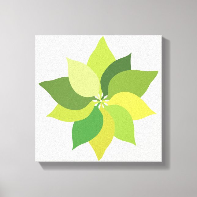Joyful Lush Leaves.  Canvas Print (Front)