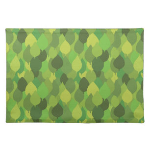 Joyful Lush Leaves - seamless surface pattern. Cloth Placemat