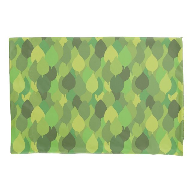 Joyful Lush Leaves - seamless surface pattern.  Pillow Case (Front)