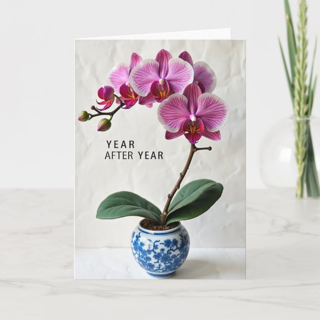 Joyful Magenta Bloom Card (Front)