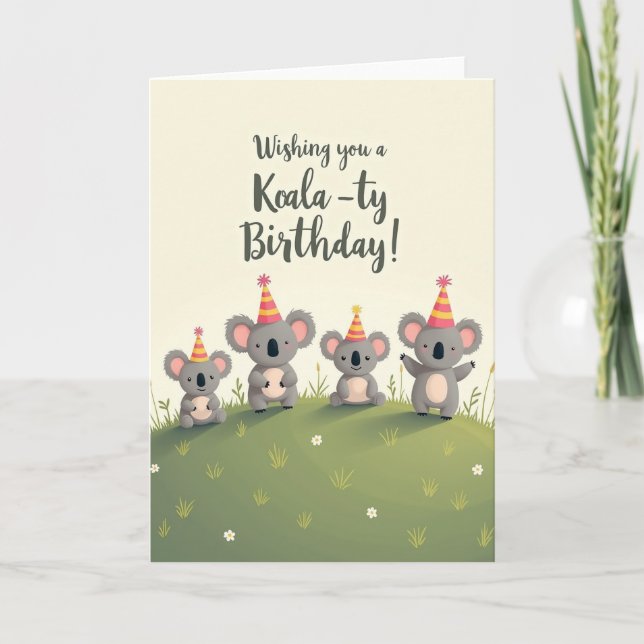 Joyful Marsupial Party Card (Front)