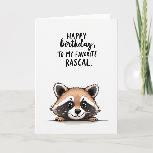 Joyful Masked Animal Birthday Card (Front)