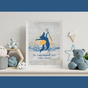 Joyful Mermaid Inspirational Poster