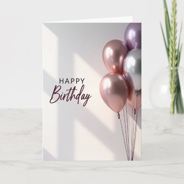 Joyful Metallic Birthday Card (Front)