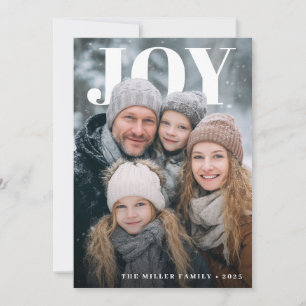 Joyful Minimalist Holiday Photo Card