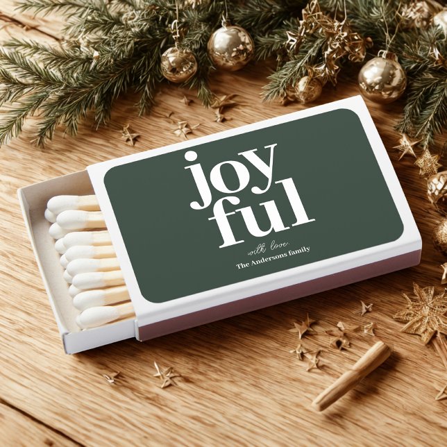 Joyful Modern Holiday Matchboxes (Creator Uploaded)