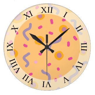 Joyful Moment Abstract Art  Large Clock