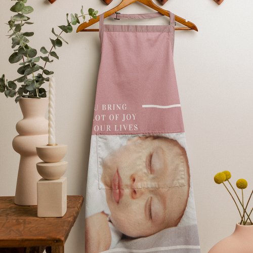 Joyful Moments Collection Pink Baby Photos Apron