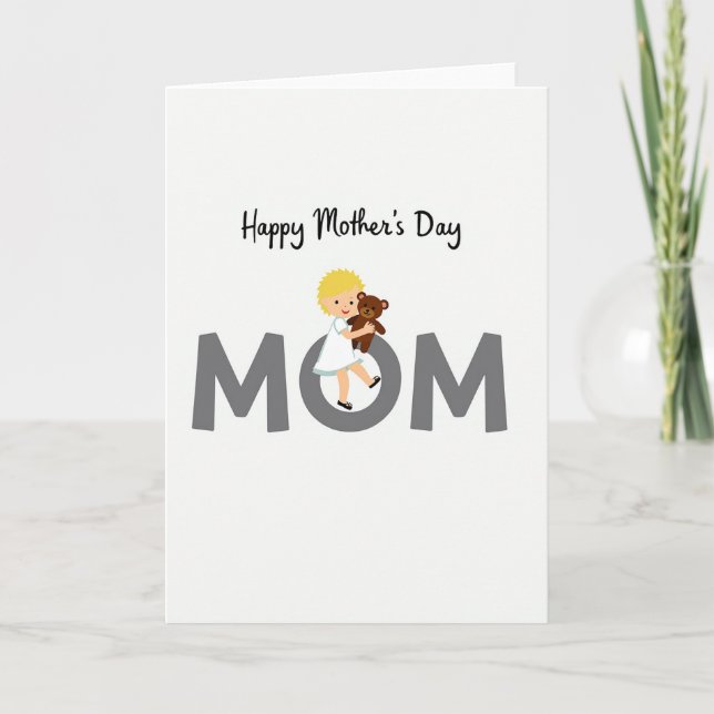 Joyful Moms Day Hugs Card (Front)