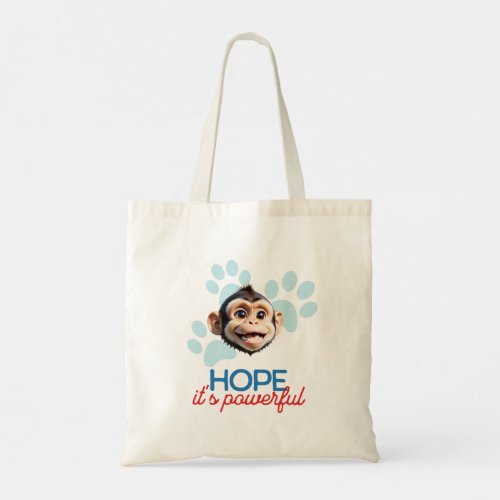 Joyful Monkey minimalist style art Tote Bag