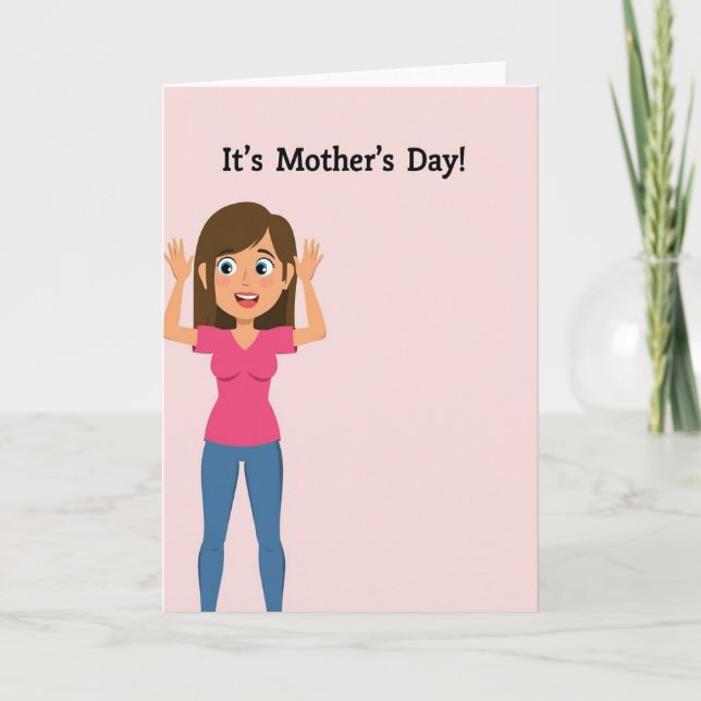 Joyful Mother Illustration Card (Front)