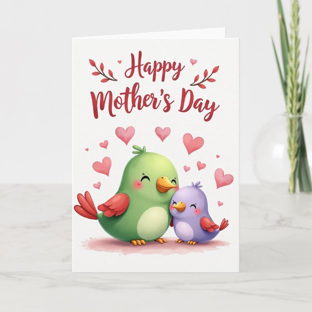 Joyful Mothers Day Birds Card (Front)
