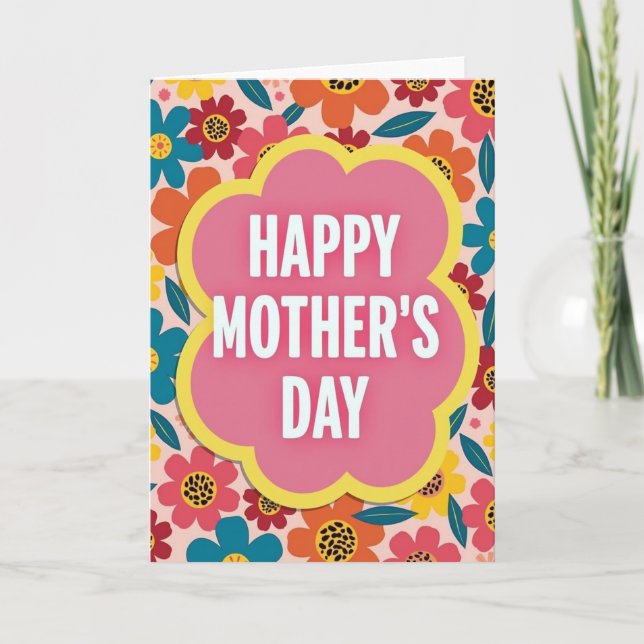 Joyful Mothers Day Design Card (Front)