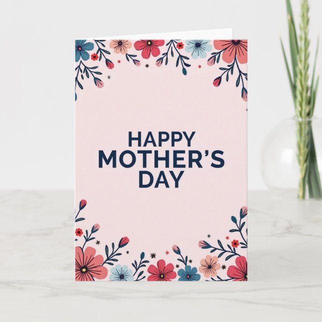 Joyful Mothers Day Flower Card (Front)
