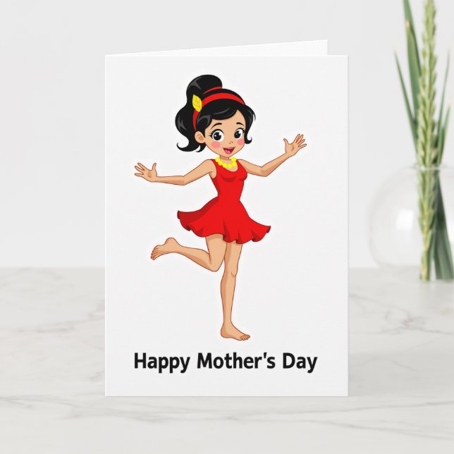 Joyful Mothers Day Illustration Card (Front)
