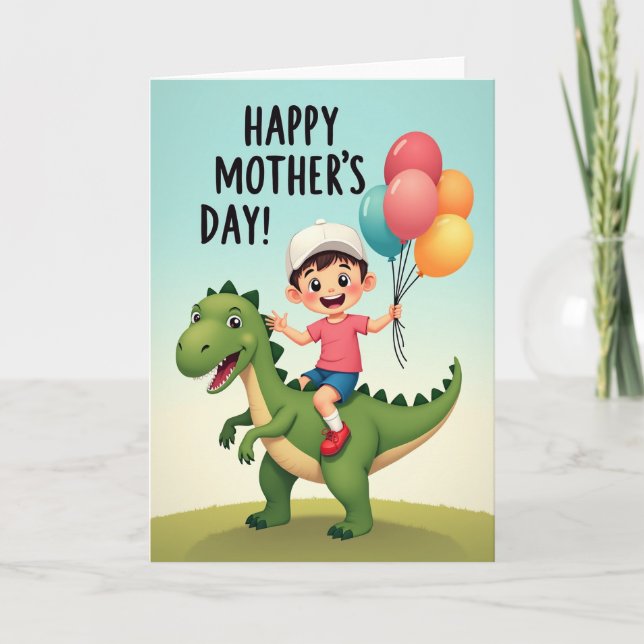 Joyful Mothers Day Reptile Ride Card (Front)