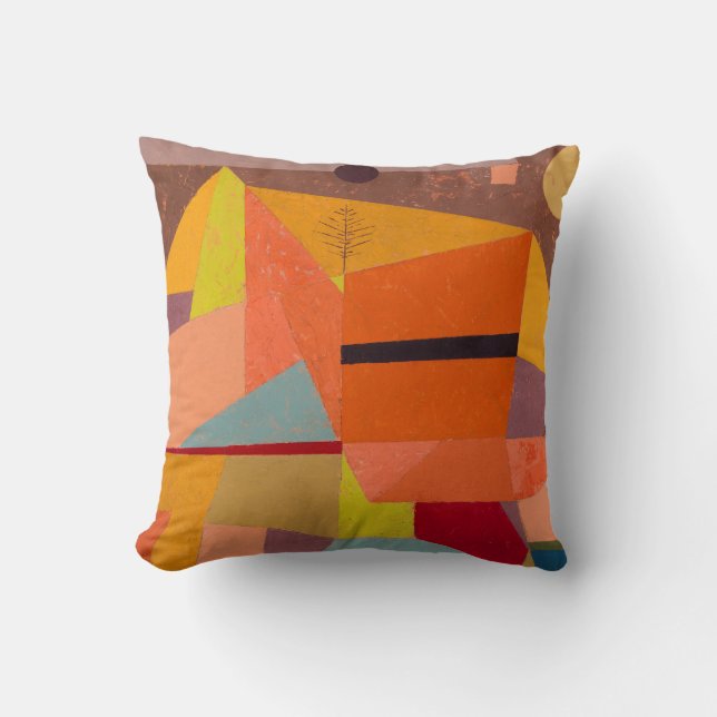Joyful Mountain Landscape  1929  by Paul Klee Throw Pillow (Front)
