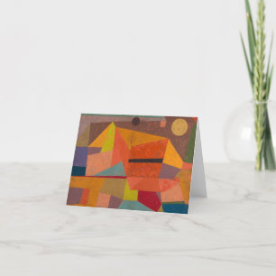 Joyful Mountain Landscape by Paul Klee Letterpress Thank You Card