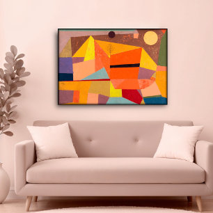 Joyful Mountain Landscape, Paul Klee Abstract Art Poster