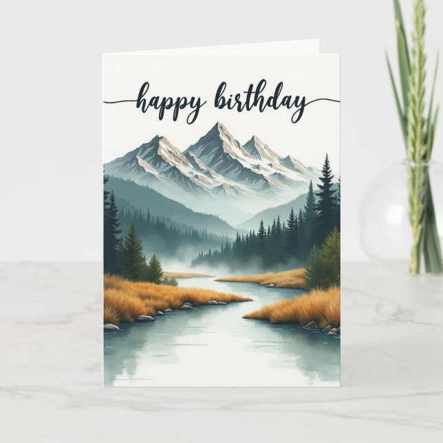 Joyful Mountainscape Card (Front)