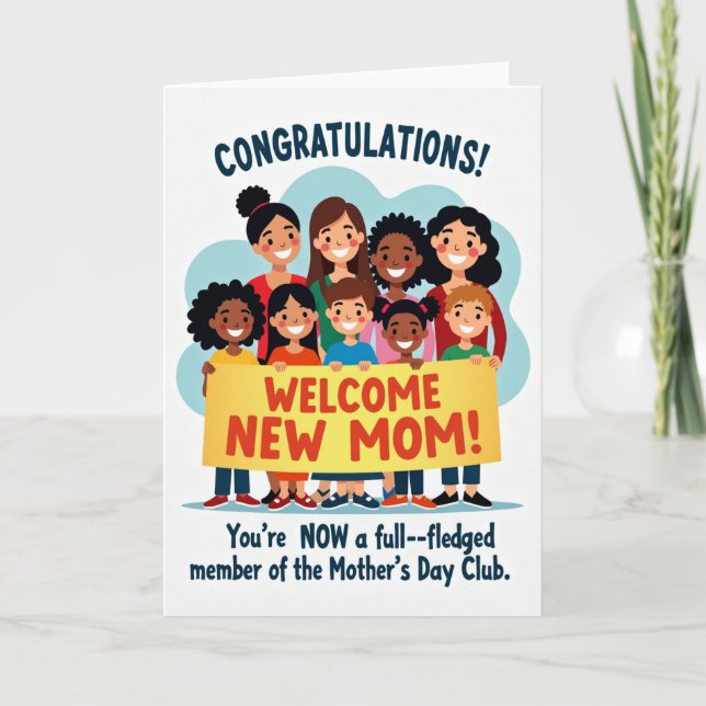 Joyful New Parent Welcome Card (Front)