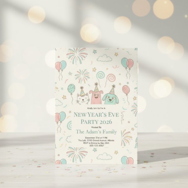 Joyful New Year’s Eve Party 2026 Invitation (Creator Uploaded)
