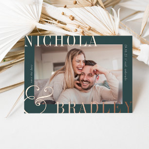 Joyful News   Photo Save the Date Foil Invitation