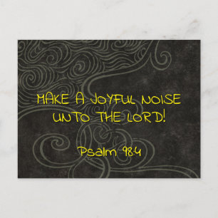  Joyful Noise 3 Psalm 98:4 Christian Scripture Postcard