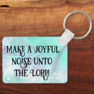 Joyful noise keychain
