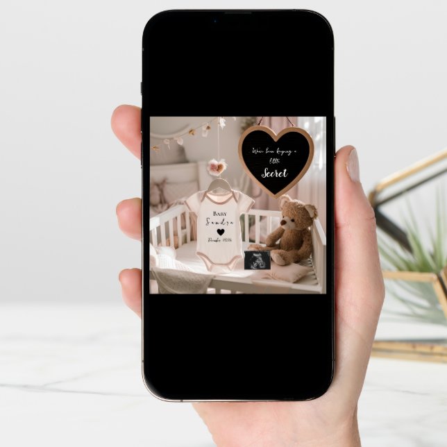 Joyful Nursery Reveal pregnancy announcement card (Front Digital)