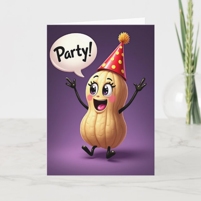 Joyful Nut Hat Birthday Card (Front)