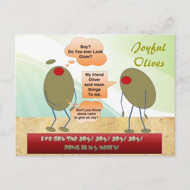 Joyful Olives Postcard (Front)